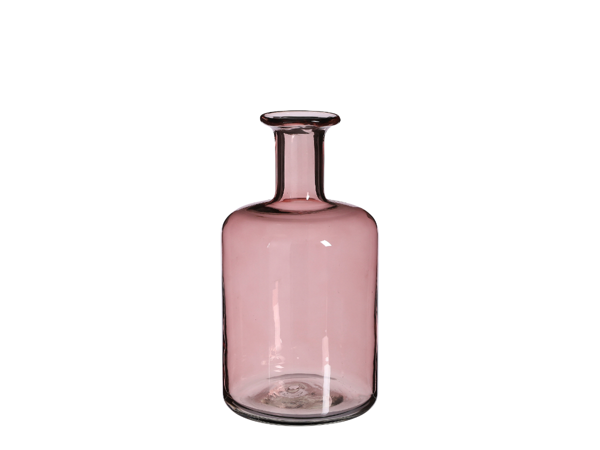 בקבוק זכוכית ראגל ורוד - 30X16 ס''מ | משתלות יגור